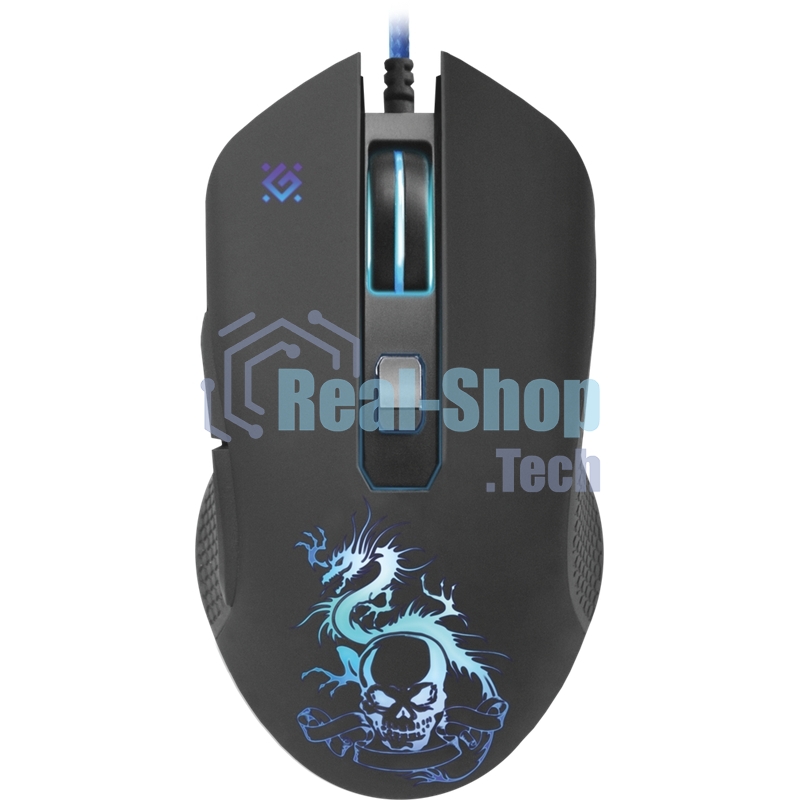Мышь проводная Defender Sky Dragon GM-090L черный, 3200 dpi, USB, кнопки - 6