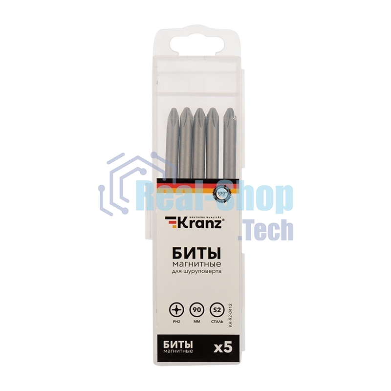 Бита Kranz PH2х90 мм для шуруповерта (упак. 5 шт.)