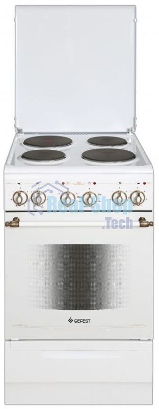 Плита электрическая Gefest ЭП Н Д 5140-01 0121 белый, конфорок 4 шт, духовка 55 л, 50 см x 85 см x 58.5 см