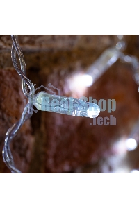 Гирлянда Светодиодный Дождь 2х1,5 м, эффект мерцания, прозрачный провод, 230 В, диоды белые