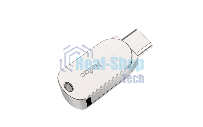 Флешка USB Netac U785 (NT03U785C-032G-30PN), 32Gb, USB 3.0/TypeC, R/W 110/45, серебристый