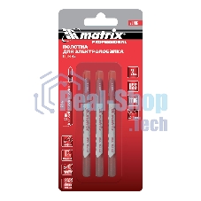 Полотна для электролобзика Matrix по металлу, 3 шт. T118G, 50 х 0,8мм, HSS