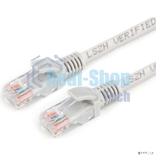 Патч-корд LSZH медный UTP Cablexpert PP30-15M cat.5e, 15м, литой, многожильный, серый