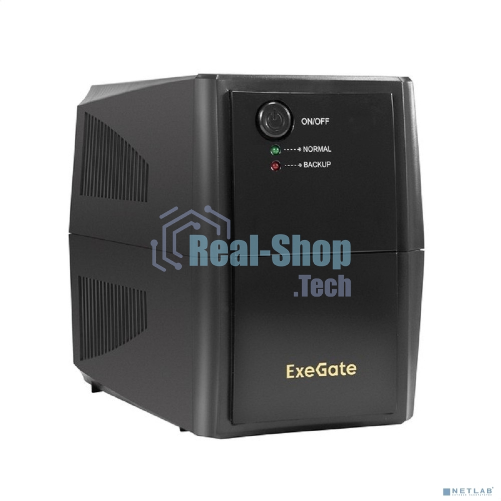 Источник бесперебойного питания ExeGate SpecialPro UNB-500.LED.AVR.2SH 500VA/300W, LED, AVR, 2*Schuko, черный