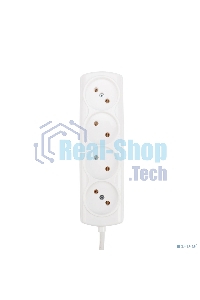 Удлинитель PROconnect OPTIMA 4 гнезда, 3 м, 2х0.75 мм², б/з, белый