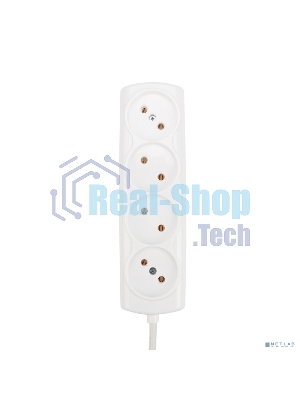 Удлинитель PROconnect OPTIMA 4 гнезда, 3 м, 2х0.75 мм², б/з, белый