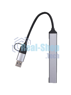 USB-концентратор VCOM DH297, USB 3.0/USB Type-C, USB/SD/TF, USB