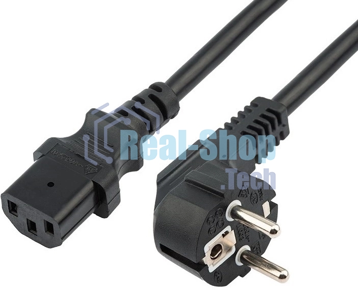 Шнур сетевой Rexant СЕЕ 7/7 (Schuko) – IEC 320 C13 3x0,75мм², длина 3м