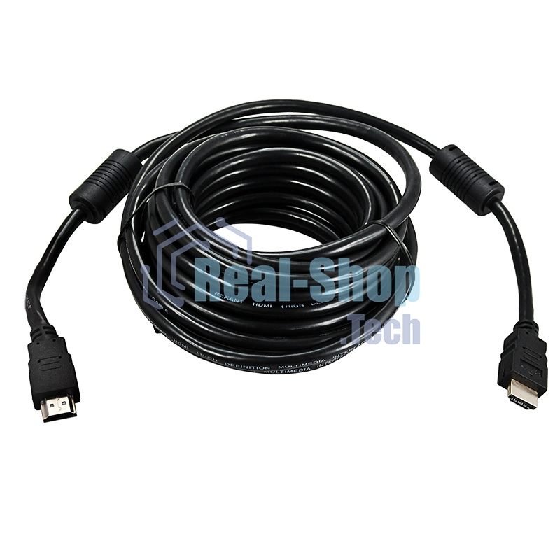 Кабель Rexant HDMI - HDMI 1.4, 10 м, Gold (PVC пакет)