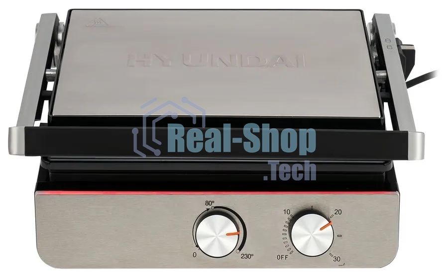 Гриль электрический Hyundai HYG-5047 2200Вт черный/черный