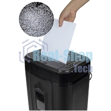 Шредер Heleos АП23-4 черный с автоподачей (секр.P-4) фрагменты 145лист. 23лтр. скрепки скобы пл.карты