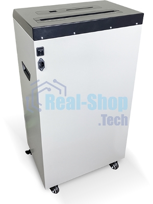 Шредер документов и медианосителей ГЕЛЕОС СП65-4, P-4 (4 ур-нь секр.), фрагмент 3,9х40мм, 30 лист (70г/м2), флеш-карты/CD/пл.карты/скрепки/скобы, 65 литров