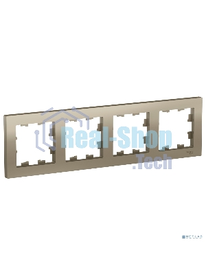 Рамка 4-м AtlasDesign универс. шампань SchE ATN000504
