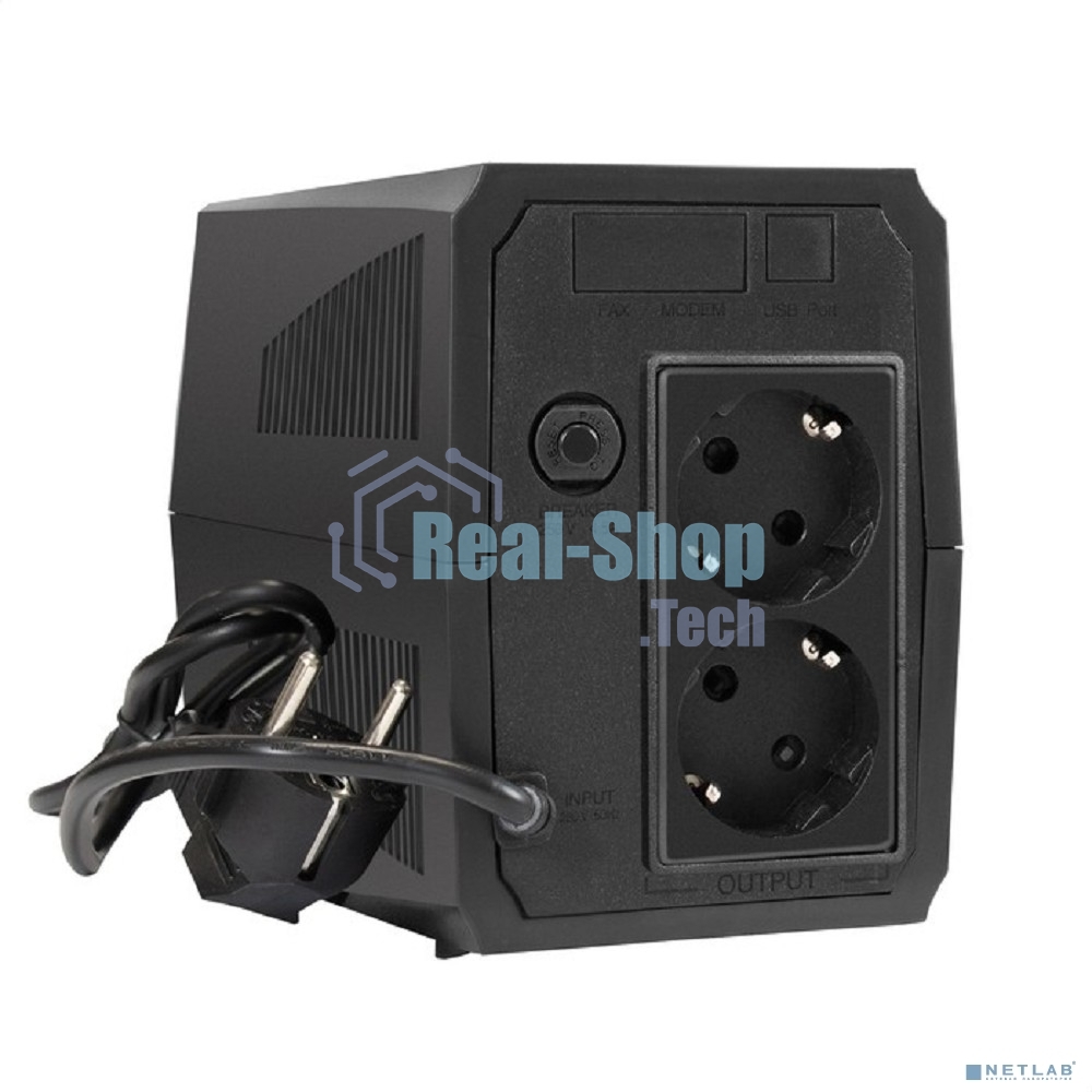 Источник бесперебойного питания ExeGate SpecialPro UNB-500.LED.AVR.2SH 500VA/300W, LED, AVR, 2*Schuko, черный