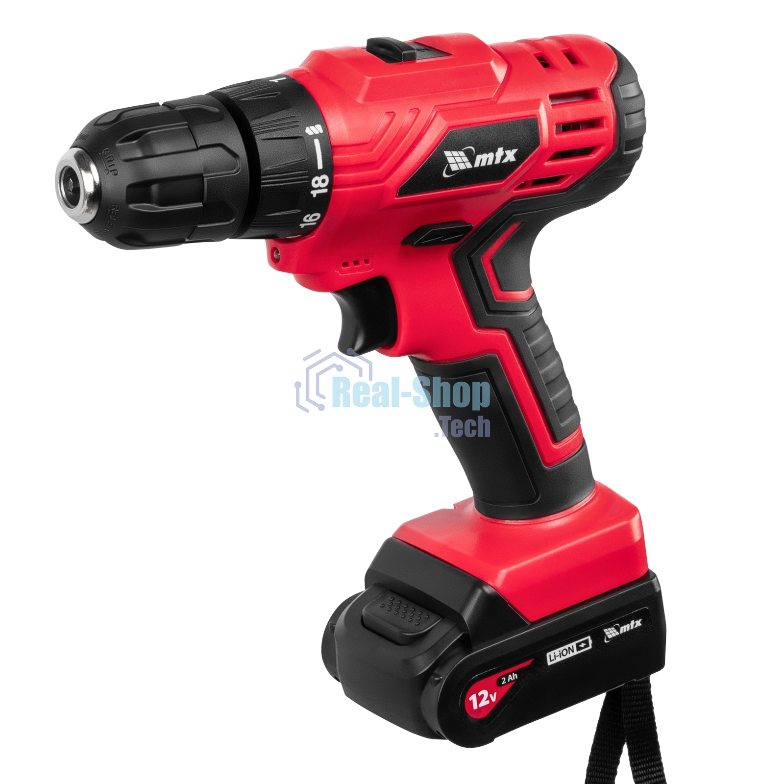 Дрель-шуруповерт аккумуляторная MTX MCDL-12-02, Аккумуляторная, 12В, 2 АКБ, Кейс