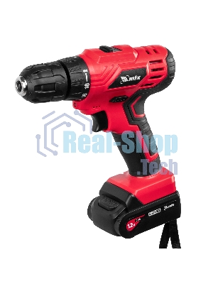 Дрель-шуруповерт MTX MCDL-12-02, 12 В, 2 Ач, 20 Нм, щеточный