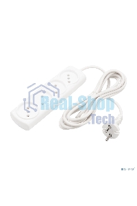 Удлинитель PROconnect OPTIMA 4 гнезда, 3 м, 2х0.75 мм², б/з, белый