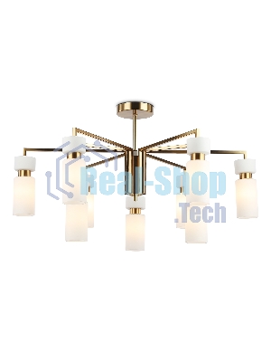 Люстра Ambrella light LH56128/9 BS/FR латунь/белый матовый E14*9 max 40W D765*440