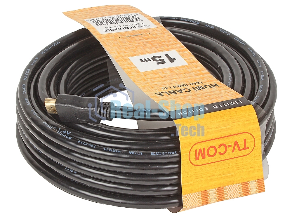Кабель цифровой TV-COM HDMI19M to HDMI19M, V1.4+3D, 15m CG150S-15M