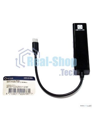Кабель-адаптер 5bites UA3C-45-09BK USB3.1, 3хUSB2.0, RJ45 100MB, черный
