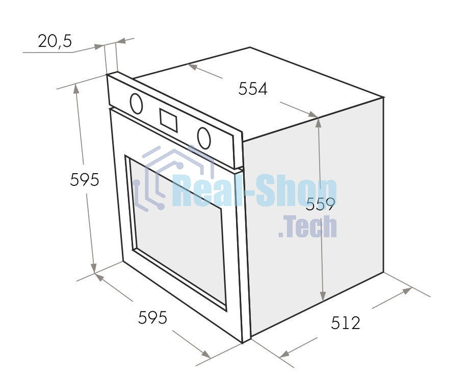 Шкаф духовой электрический Maunfeld EOEH.5811W, встраиваемый