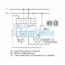 Регулятор температуры RT-820M (от -25 до +130 град.C; микропроцессорный; многофункц.; цифровая индикация; выносной датчик с термоус. проводом; монтаж на DIN-рейке 35мм 230В 16А 1Z IP20) F&F EA07.001.007