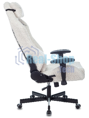 Кресло игровое Knight T1 молочный экомех с подголов. крестовина металл