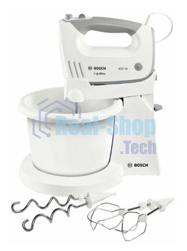 Миксер стационарный Bosch MFQ36460 450Вт белый/серый
