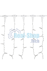 Гирлянда Светодиодный Дождь 2х1,5 м, эффект мерцания, прозрачный провод, 230 В, диоды белые