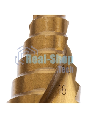 Сверло по металлу ступенчатое Kranz ТИТАН 4,0-32,0 мм 102 мм 65 HRC Р6М5 TiN