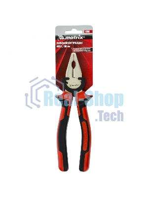 Плоскогубцы Matrix NICKEL, 200 мм, никелированные, двухкомпонентные рукоятки