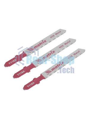 Полотна для электролобзика Matrix по металлу, 3 шт. T118A, 50 х 1,2мм, HSS
