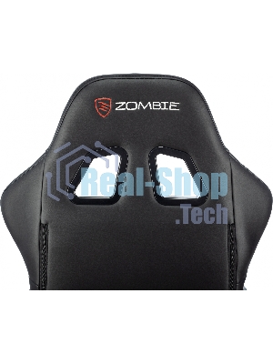 Кресло Бюрократ Zombie GAME TETRA черный/карбон, экокожа, 120 кг, механизм качания
