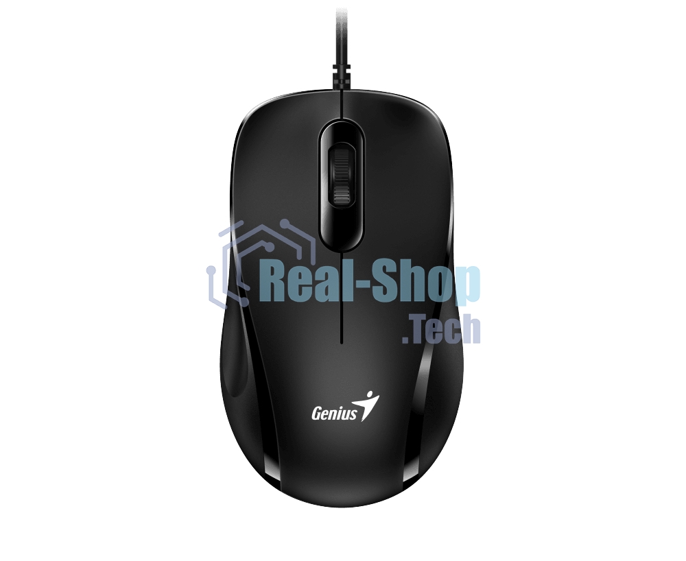 Мышь проводная Genius DX-101 черный, 1200 dpi, USB, кнопки - 3