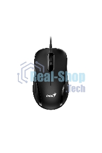 Мышь проводная Genius DX-101 черный, 1200 dpi, USB, кнопки - 3
