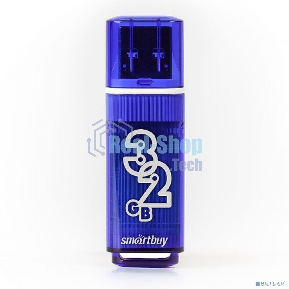 Флешка USB Smartbuy Glossy series Blue (SB32 GbGS-DB), 32Gb, USB 3.0, R/W 75/25, темно-синий