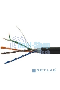 Кабель витая пара F/UTP cat.5e 4х2х24AWG solid CU PE Outdoor Standard черный