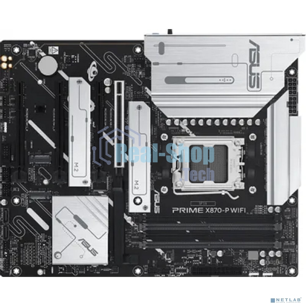 Материнская плата ASUS PRIME X870-P, AM5, AMD X870, 4xDDR5, 2xSATA, 4xM.2, 1xPCIe 5.0 x16, 2xPCIe 4.0 x1, 1xHDMI, 2xUSB-C, 1x 2.5Gb LAN, 4xUSB-A 3.2 Gen 1, 1xUSB-A 3.2 Gen 2, 4xUSB-A 2.0, 3x3.5 мм, 7.1, ATX