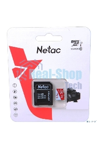 Флеш карта Netac P500 ECO 64Gb MicroSDXC U1/C10 up to 80Mb/s, retail pack with SD Adapter