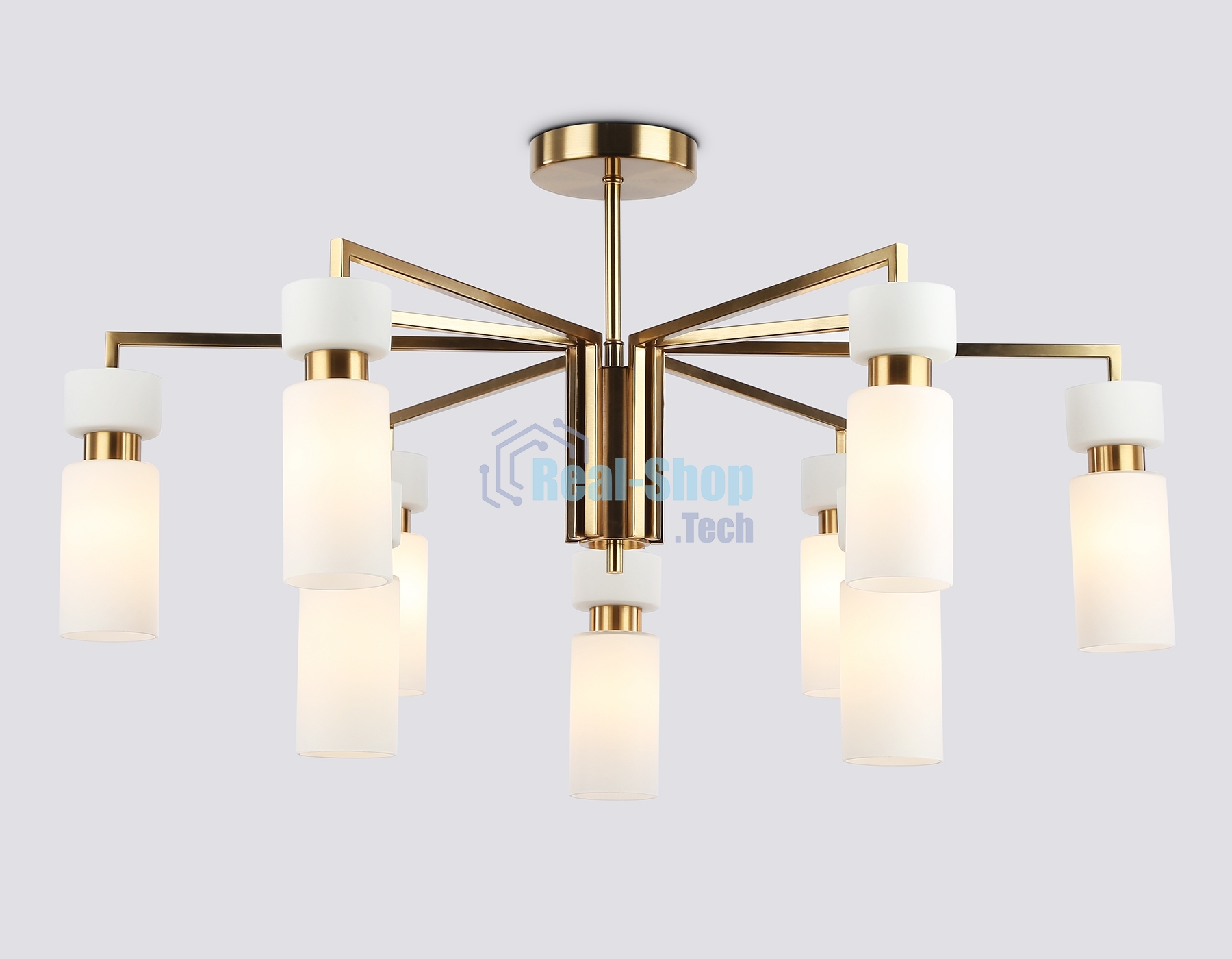 Люстра Ambrella light LH56128/9 BS/FR латунь/белый матовый E14*9 max 40W D765*440