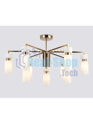 Люстра Ambrella light LH56128/9 BS/FR латунь/белый матовый E14*9 max 40W D765*440