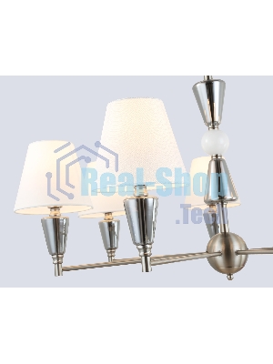 Люстра Ambrella light LH75256/7 SN/FR сатин никель/белый матовый E14*7 max 40W D860*520