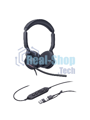 Гарнитура Yealink UH46 Dual UC чёрный, проводная, USB