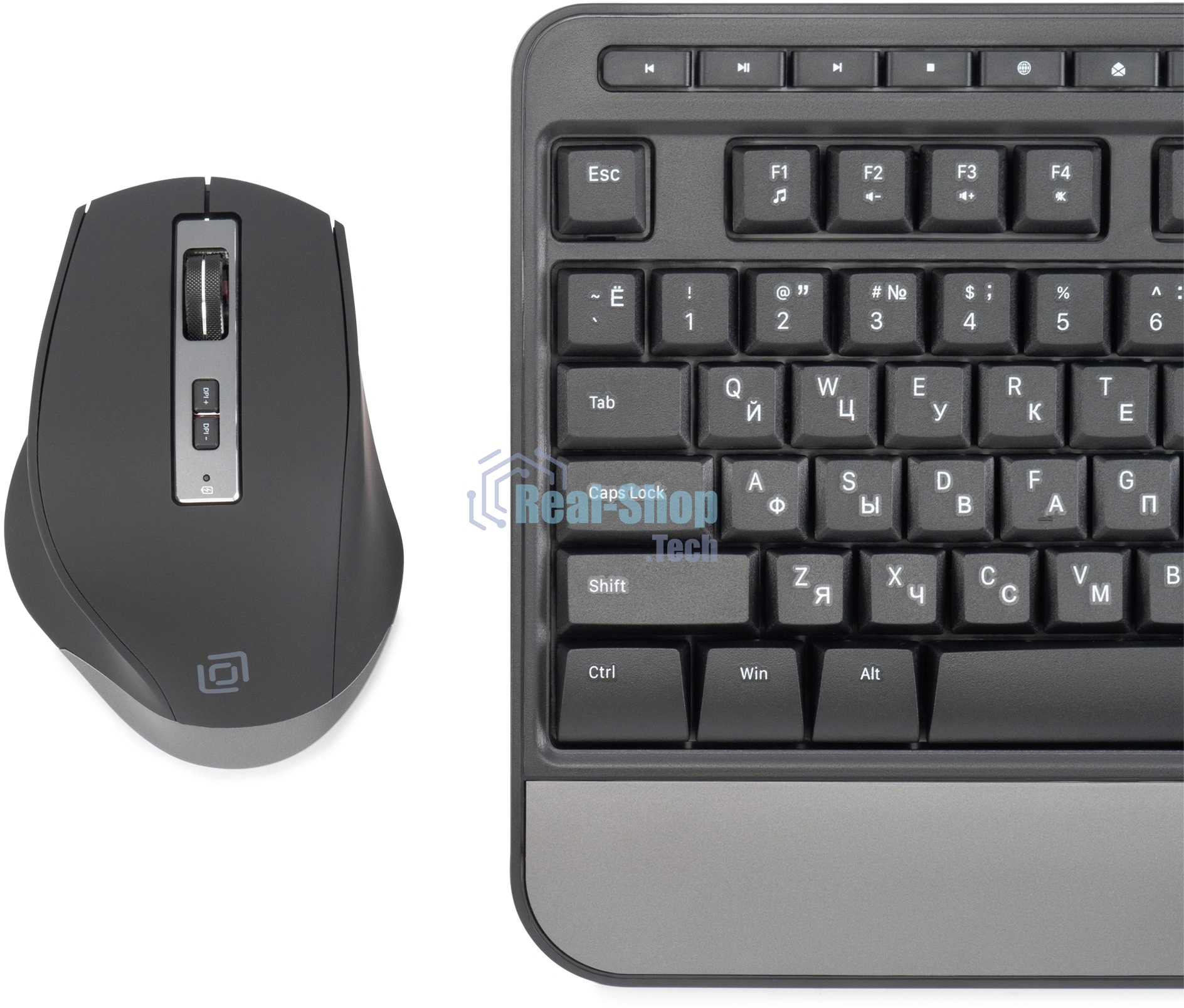 Комплект клавиатура+мышь Oklick S290W беспроводной, USB, 1600 DPI, чёрный