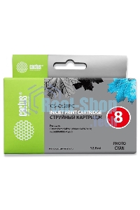Картридж струйный Cactus CS-CLI8PC голубой (12 мл) для Canon Pixma iP6600/iP6600d/iP6700/iP6700d/MP960/MP970/PRO 9000