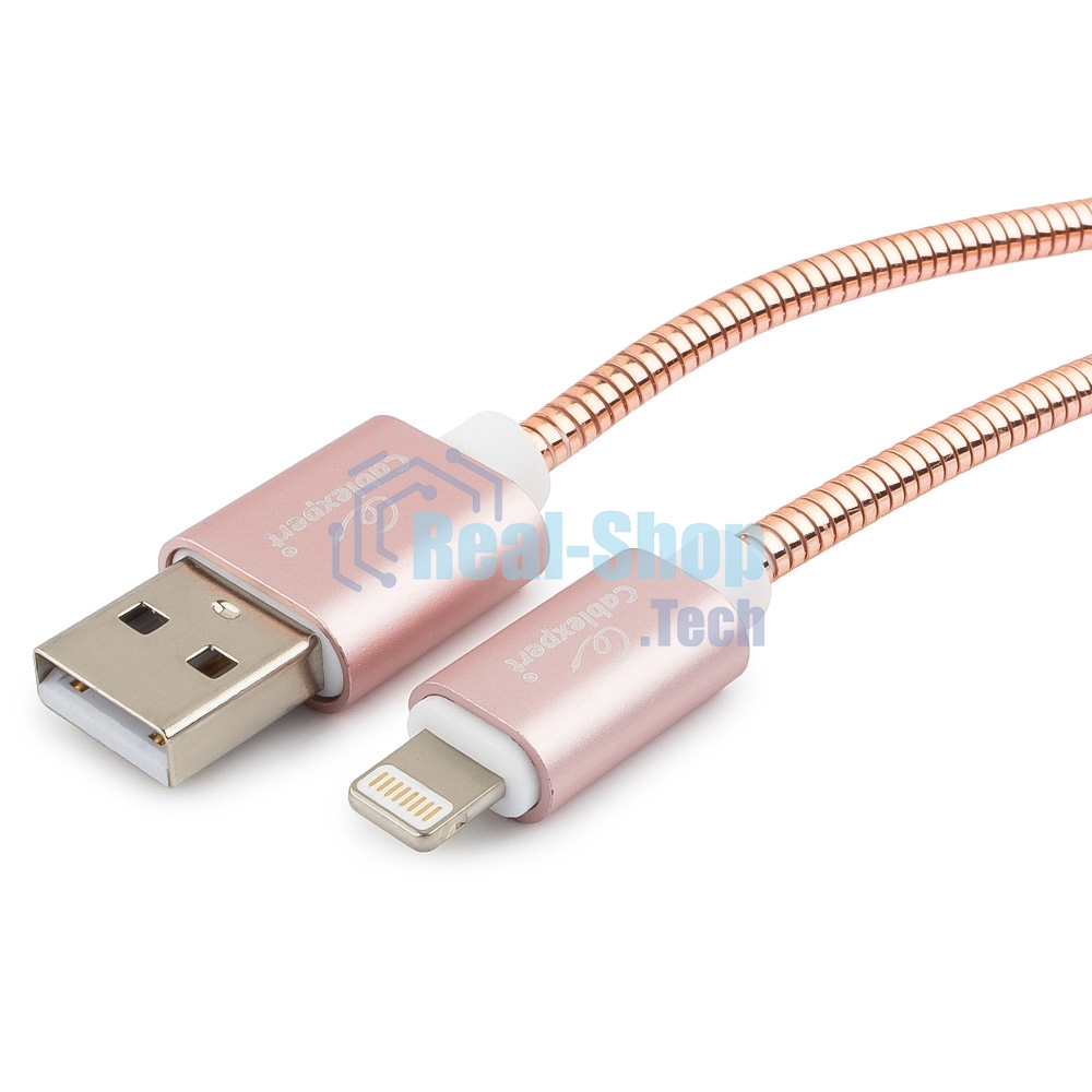 Кабель Cablexpert для Apple CC-G-APUSB02Cu-1M, AM/Lightning, серия Gold, длина 1м, золото, блистер
