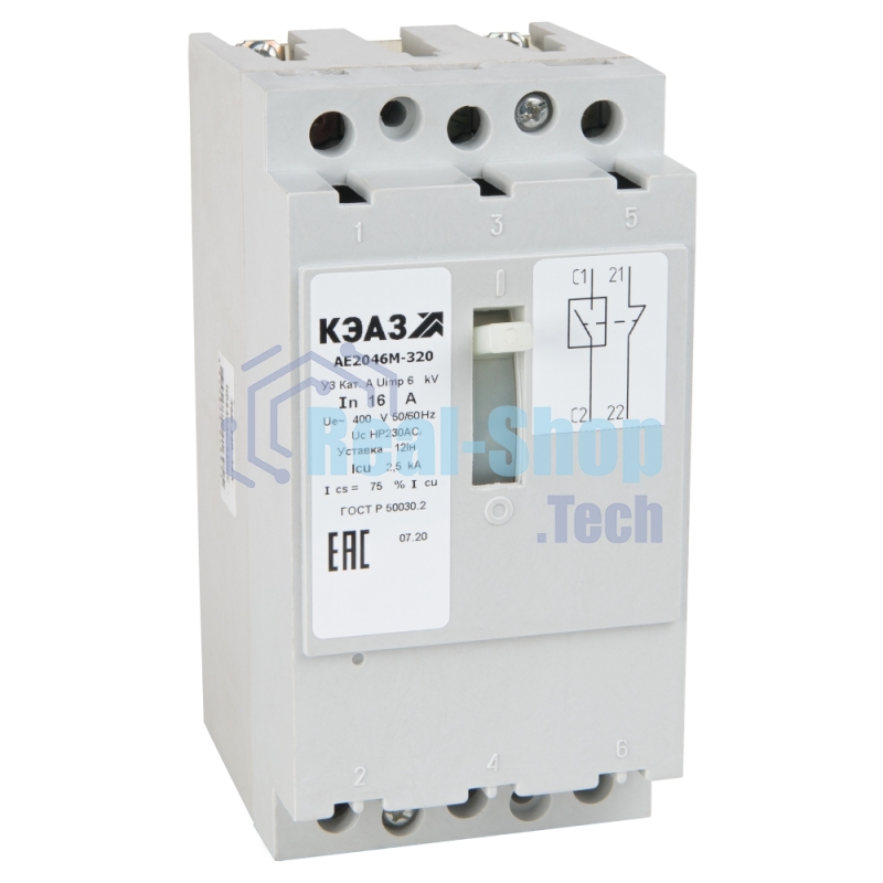 Выключатель автоматический АЕ2046М-100 63А 12Iн 400AC У3 КЭАЗ 104629