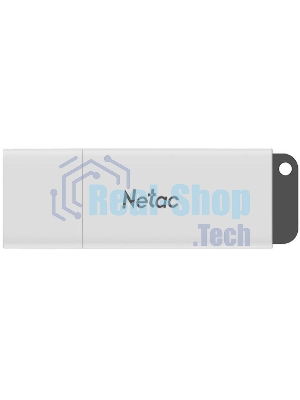 Флешка USB Netac U185 (NT03U185N-016G-20WH), 16Gb, USB 2.0, R/W 25/10, белый/серый