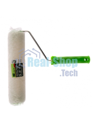 Валик с натуральным мехом Сибртех, с ручкой, 250 мм, ворс 12 мм, D 48 мм, D ручки 6 мм