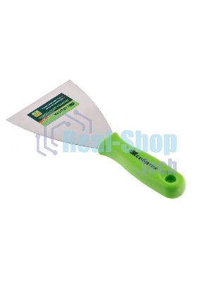 Шпательная лопатка из нержавеющей стали Сибртех, 100 мм, пластмассовая рукоятка